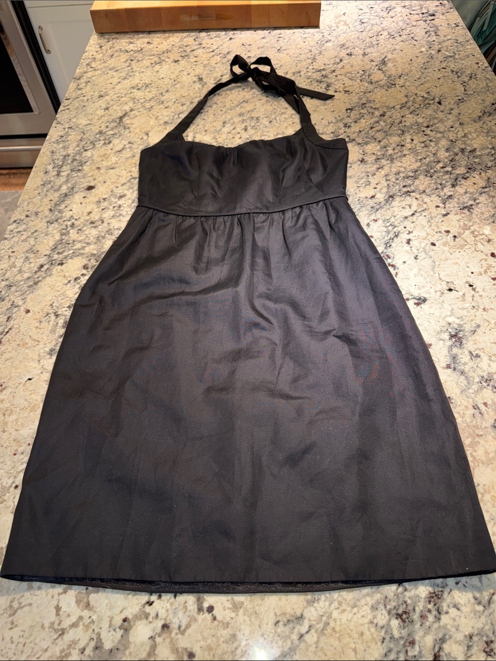 J Crew Classic Black Halter Dress - 100% Cotton